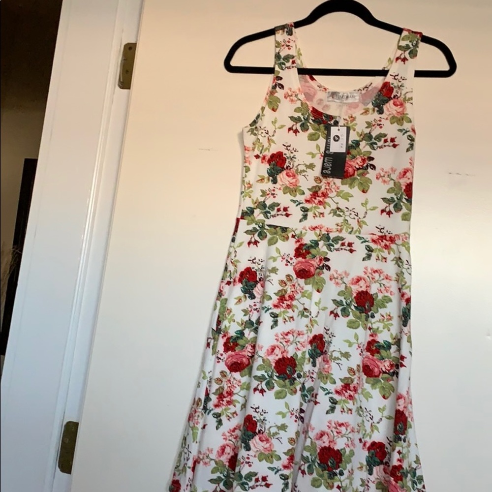 Knee length floral dress